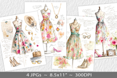 Letter paper junk journal backgrounds Product Image 1