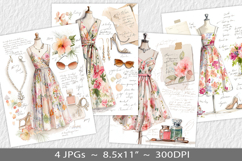 Letter paper junk journal backgrounds Product Image 1