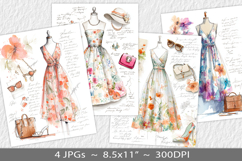 Letter paper junk journal backgrounds Product Image 1