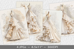 Letter paper junk journal backgrounds Product Image 1