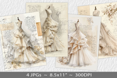 Letter paper junk journal backgrounds Product Image 1