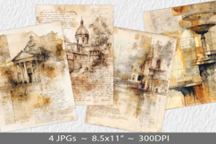 Letter paper junk journal backgrounds Product Image 1