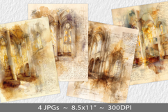 Letter paper junk journal backgrounds Product Image 1