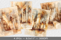 Letter paper junk journal backgrounds Product Image 1