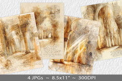 Letter paper junk journal backgrounds Product Image 1