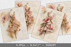 Letter paper junk journal backgrounds Product Image 1