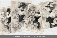 Letter paper junk journal backgrounds Product Image 1