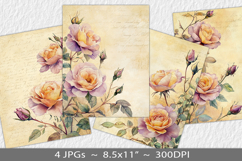 Letter paper junk journal backgrounds Product Image 1