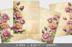 Letter paper junk journal backgrounds Product Image 1