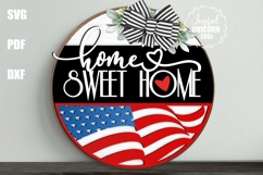 Patriotic Round Sign Bundle SVG | 4th of July Laser Cut Sign Product Image 2