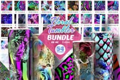 Floral Tumbler Sublimation Bundle. Abstract Retro Roses 20oz Product Image 1