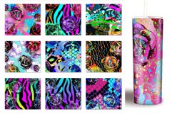 Floral Tumbler Sublimation Bundle. Abstract Retro Roses 20oz Product Image 5