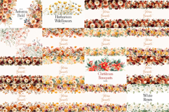 Big Watercolor Flowers Bundle 300 Floral Bouquets, Borders Product Image 3