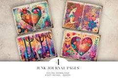 Bright Modern Junk Journal Digital Paper Bi-fold Product Image 1