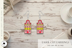 Fairy Tale House Earrings Laser Cut Product Image 3