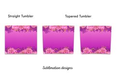Tumbler with peonies,pink flowers sublimation tumbler Product Image 2