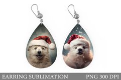 Christmas Bear Teardrop Earring. Bear Earring Design Product Image 1