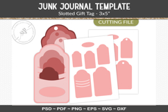 Junk journal slotted gift tag template kit Product Image 1