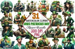 Jobs Patricks Day Watercolor Clipart Bundle, St Patricks Day Jobs Clipart Bundle, St Patricks Day Jobs Clipart, Jobs Clipart, St Patricks Day Jobs, St. Patrick&#039;s Day Jobs Clipart, St. Patrick&#039;s Day Job Clipart, Jobs St Patricks Day Clipart