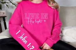 Live In His Light Sleeve SVG, Christian SVG Design Product Image 3