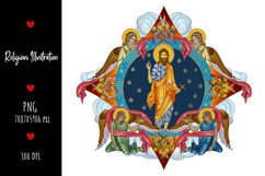 christening, vintage, religious, heaven, communion, faith, sacrament, saviour, epiphany, christian, evangelical, orthodox, greek, art, saint, holy, king, baptism, confirmation, angels, religion, sky, illustration, god, blessing, byzantine