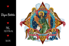 christening, vintage, religious, heaven, communion, faith, sacrament, saviour, epiphany, christian, evangelical, orthodox, greek, art, saint, holy, king, baptism, confirmation, angels, religion, sky, illustration, god, blessing, byzantine