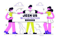 10 Join Us Vector Illustration Product Image 1