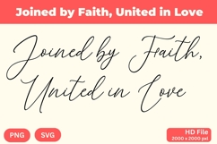 Joined by Faith, United in Love - Wedding Quote SVG&#039;s Cut Product Image 1