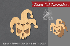 Joker Skull Laser Cut Decoration Product Image 1