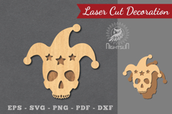 Joker Skull Laser Cut Decoration Product Image 1