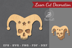 Joker Skull Laser Cut Decoration Product Image 1
