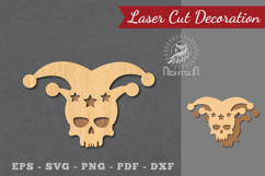 Joker Skull Laser Cut Decoration Product Image 1