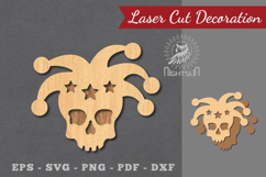 Joker Skull Laser Cut Decoration Product Image 1