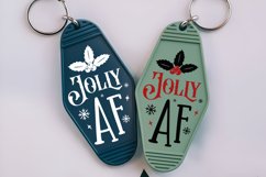 Jolly Af SVG , Christmas Motel Keychain SVG Design Product Image 3