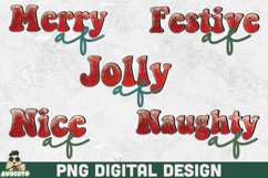 Jolly Af Matching Set Sublimation PNG / funny christmas PNG Product Image 1