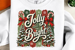 Jolly and Bright Holiday Stripes Shirt Design Product Image 1
