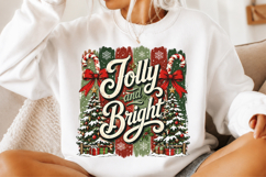 Jolly and Bright Holiday Stripes Shirt Design Product Image 2