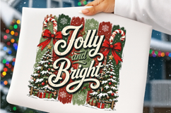 Jolly and Bright Holiday Stripes Shirt Design Product Image 3