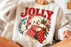 Jolly Bears Christmas Stocking PNG Product Image 3