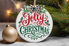 Jolly Christmas Holiday Door Sign Svg Product Image 2
