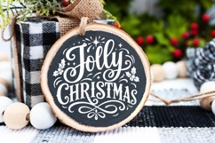 Jolly Christmas Holiday Door Sign Svg Product Image 3