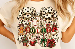 Vintage Polka Dot Christmas Ornaments PNG Product Image 4