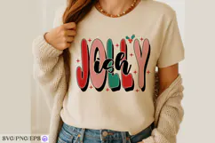 Jolly Ish Christmas SVG PNG Retro Sarcastic Holiday T-Shir Product Image 4