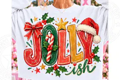 Jolly Ish Christmas Retro Typography PNG Product Image 1
