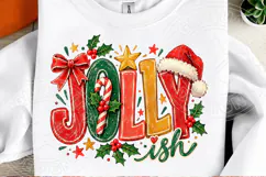 Jolly Ish Christmas Retro Typography PNG Product Image 2