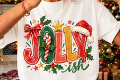 Jolly Ish Christmas Retro Typography PNG Product Image 3