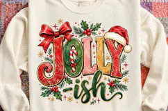 Jolly Ish Christmas Retro Typography PNG Product Image 4