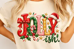 Jolly Ish Christmas Retro Typography PNG Product Image 4