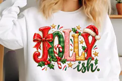 Jolly Ish Christmas Retro Typography PNG Product Image 5