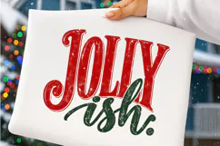 JOY Christmas PNG | Vintage Distressed Christmas Typography Product Image 3